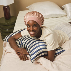 Emily’s Pillow – Bonnet de Nuit en Soie 100% Naturelle- Vieux Rose