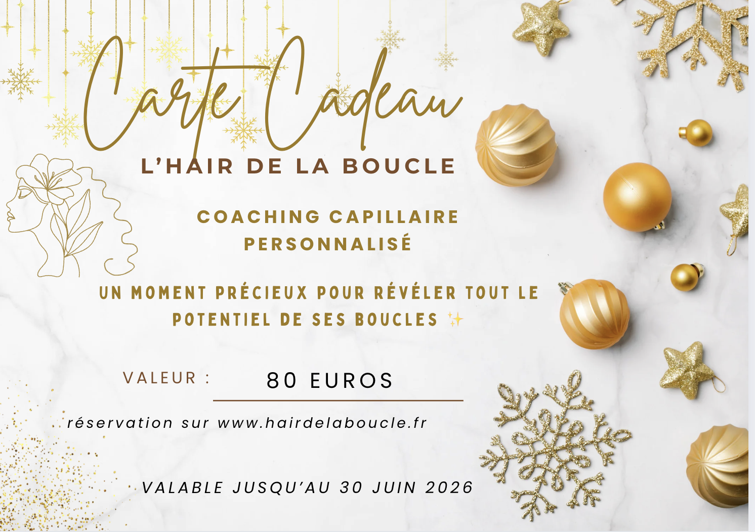 Carte cadeau coaching capillaire L’Hair de la Boucle
