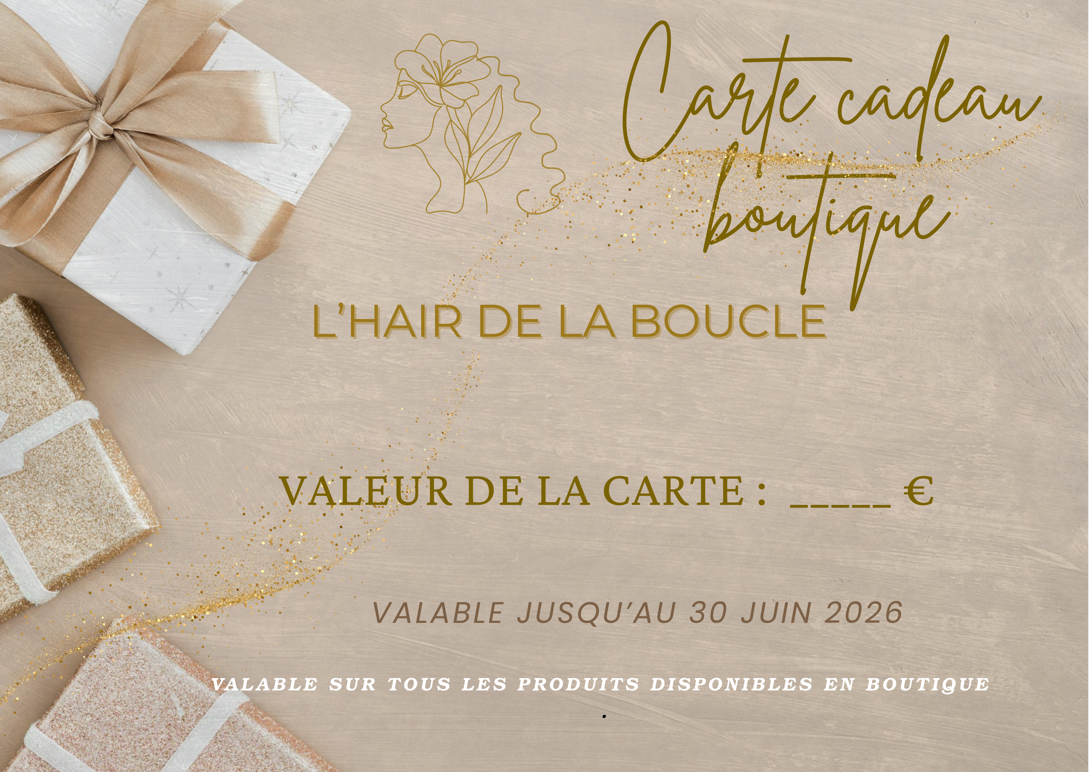 Carte cadeau boutique – L’Hair de la Boucle