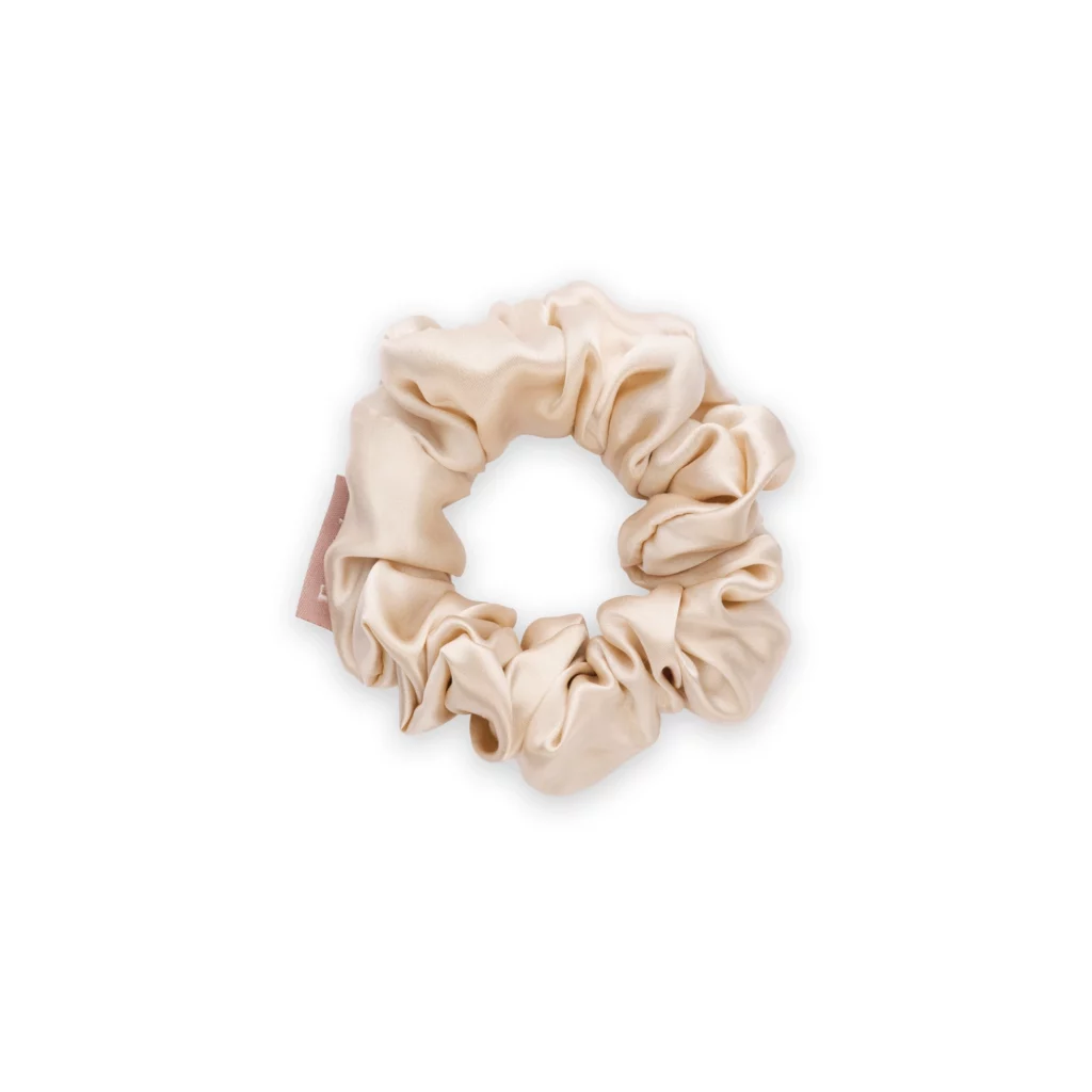 Emily’s Pillow – Chouchou en Soie le moyen – Champagne
