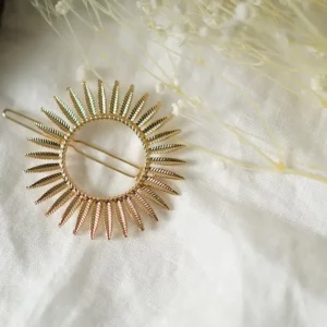 Barrette soleil doré – Manaé