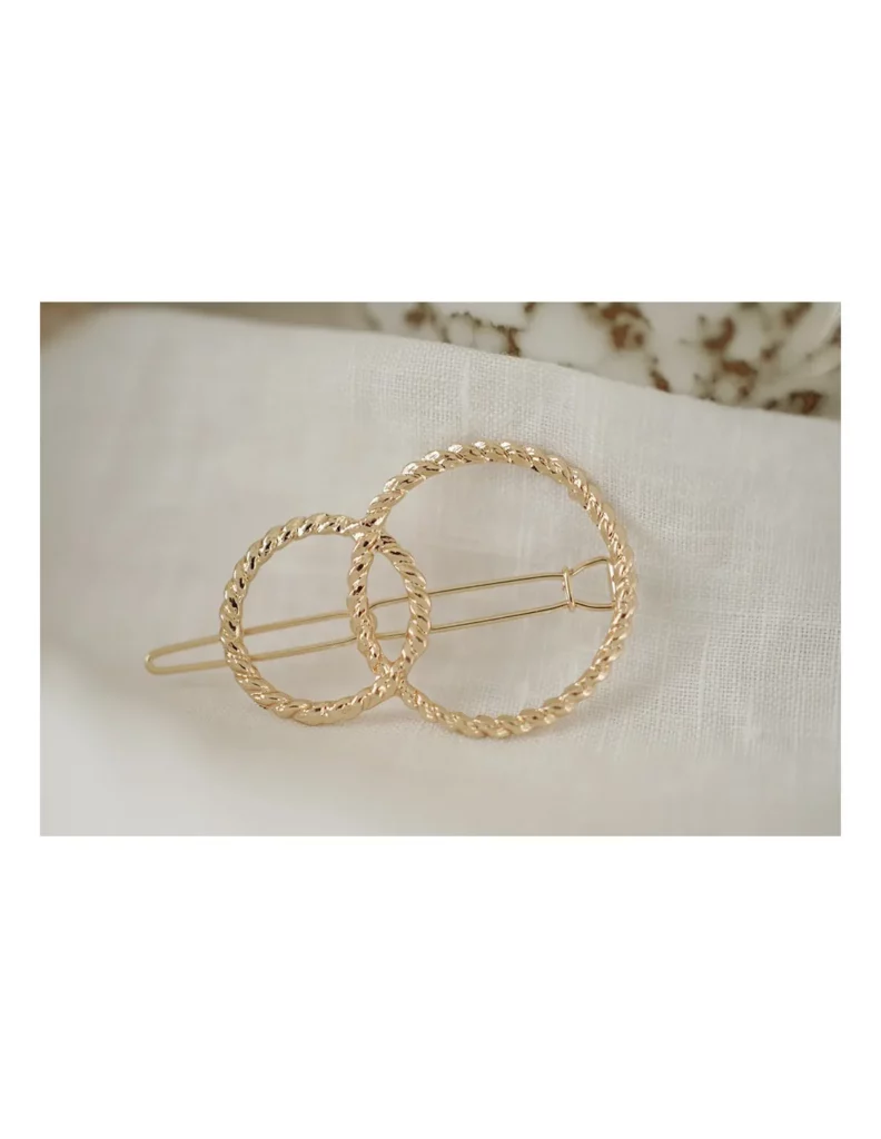 Barrette cercles dorés – Selma