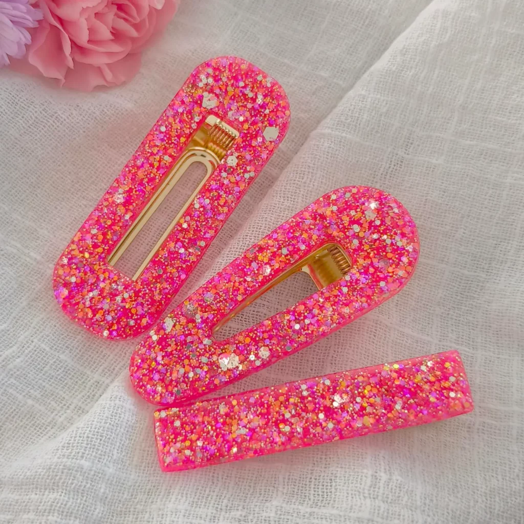 Barrette Néon Rose – Les Nœuds de Maman